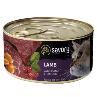 Savory Cat Adult Sterilized Lumb - влажный корм с ягненком для стерилизованных котов 200 г