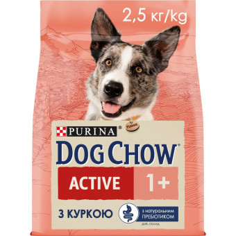 Dog Chow Active корм для активних собак  с курицей 2.5 кг