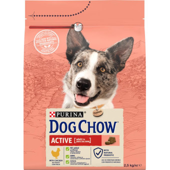 Dog Chow Active корм для активних собак  с курицей 2.5 кг