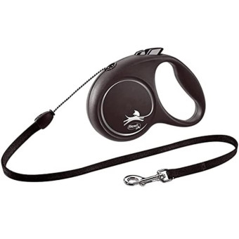 Поводок-рулетка Flexi Black Design S до 12 кг 5 м черный ТХ-12251