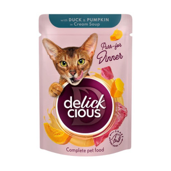 Delickcious полоски с уткой и тыквой в крем-супе 85 г