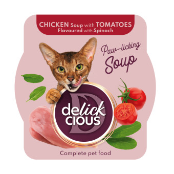 Delickcious Суп из курицы с томатами и шпинатом 80 г