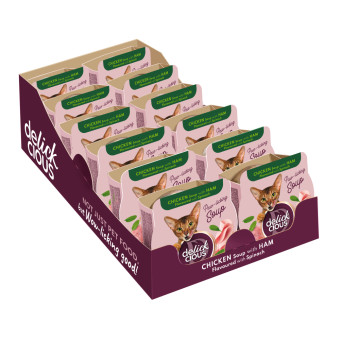 Delickcious суп из курицы с ветчиной и добавлением шпината 80 г