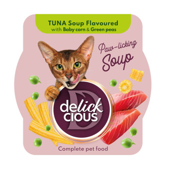 Delickcious  суп с тунцом, миникукурузой и зеленым горошком 80 г