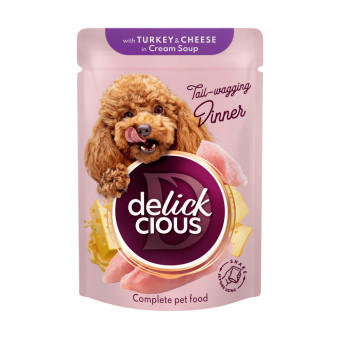 Delickcious Полоски с индейкой и сыром в крем-супе 85 г