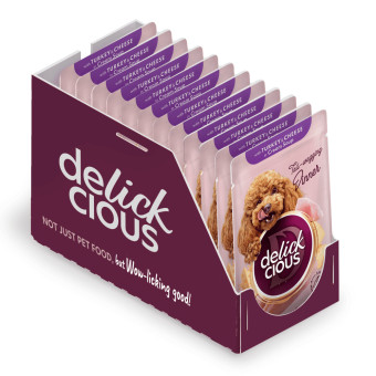 Delickcious Полоски с индейкой и сыром в крем-супе 85 г