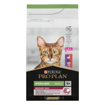 Pro Plan Adult Sterilised Savoury Duo Сухой корм для стерилизованіх котов с уткой и печенью 1.5 кг