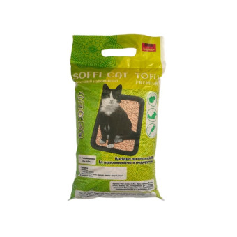 Наполнитель из тофу Soffi-Cat для кошачих туалетов, клубника 7 л