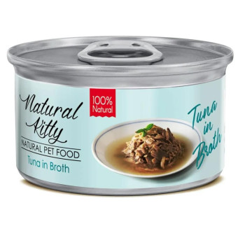 Natural Kitty Broth Series Tuna in Broth Влажный корм для кошек с тунцом 80 г
