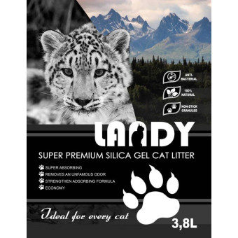 Силикагелевый наполнитель Landy Silica Gel Litter для кошачего туалета 3.8 л