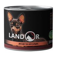 Landor Dog Adult Small Breed Lamb & Rabbit Вологий корм із м'ясом ягняти та кролика для дорослих собак малих порід 200 г