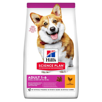 Hill’s Adult Small&Mini Сухой корм для взрослых собак маленьких и миниатюрных пород 1.5 кг