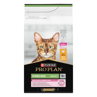 Purina Pro Plan Sterilised Delicate скурицей для стерилизованных кошек с чувствительным(на вес)100 г