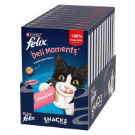 Felix Deli Moments Salmon - лакомства  с лососем для взрослых кошек 4х10 г