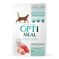 OPTIMEAL  НАБІР 3+1 STERILISED для стерилизованных котов Multi Taste 340 г