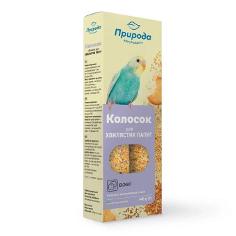 Лакомства для Волнистых попугаев Колосок Природа Бисквит 140 г
