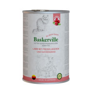 Baskerville Sensitive Lamm Mit Preiselbeeren - Ягня з журавлиною та котячою м'ятою вологий корм для котів 400 г