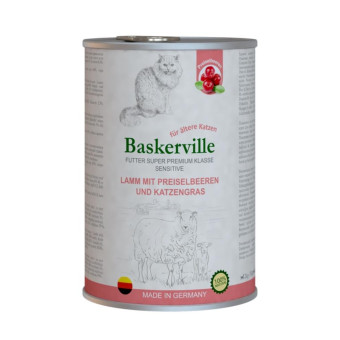 Baskerville Sensitive Lamm Mit - Ягненок с клюквой и кошачьей травой влажный корм для кошек 400 г