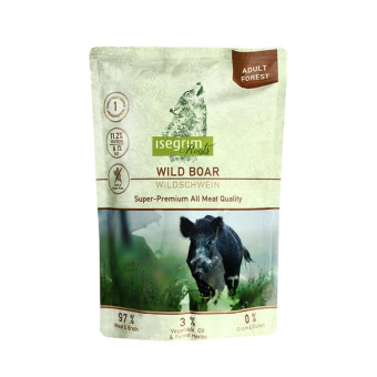 Isegrim Pouch Roots Wild Boar Monoprotein Кабан с пастернаком, льняным маслом и травами 410 г