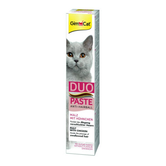 Паста Gim Cat Duo Paste Anti-hairbool для кошек с чувствительным пищеварением мальт и курица 50 г