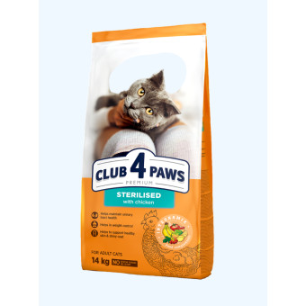 Клуб 4 Лапы Adult Cats Sterilised - сухой корм для стерилизованных кошек с курицей (на вес) 100 г