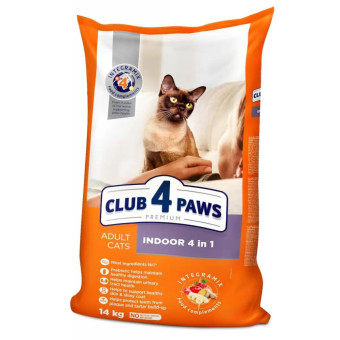 Клуб 4 лапы Premium Indoor 4 in 1 сухой корм для кошек (на вес) 100 г