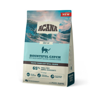 Acana Bountiful Catch - сухой корм с лососем, сельдью и форелью для взрослых кошек 1.8 кг