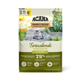 Acana Grasslands Cat - сухой корм для кошек на всех стадиях жизни с уткой 340 г