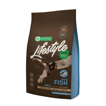 Nature's Protection Lifestyle Grain Free Ctat Sterilised White Fish для стерилизованных кошек 1.5 кг