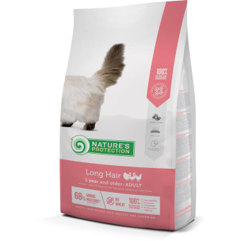 Nature's Protection Long Hair Сухой корм для взрослых длинношерстных кошек 2 кг