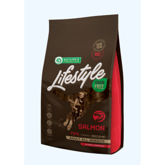 Nature's Protection Lifestyle Сухой беззерновой корм для взрослых собак всех пород с лососем 1.5 кг