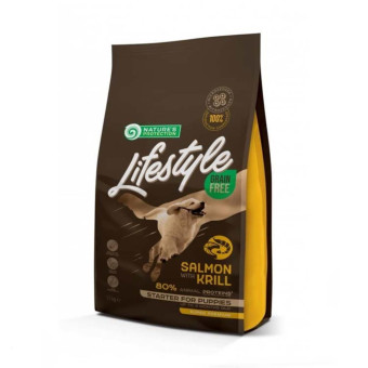 Nature's Protection Lifestyle беззерновой корм для юниоров всех пород с лососем и крилем 1.5 кг