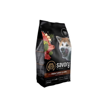 Savory Large Сухой корм  для собак больших пород, со свежим ягненком и индейкой 3 кг
