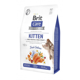 Brit Care Cat by Nutrition Kitten Gentle Digestion Strong Immunity корм для котят, с лососем 2 кг