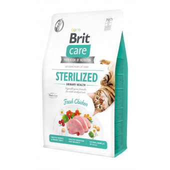 Brit Care Cat GF Sterilized Urinary Health Сухой корм для стерилизованных котов, с курицей, 2 кг