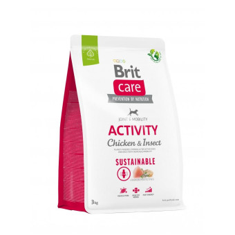 Brit Care Dog Sustainable Activity корм для активных собак, с курицей и насекомыми 3 кг