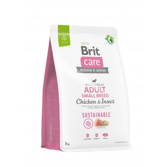 Brit Care Dog Sustainable Adult Small Breed корм для собак малых пород, с курицей и насекомыми 3 кг