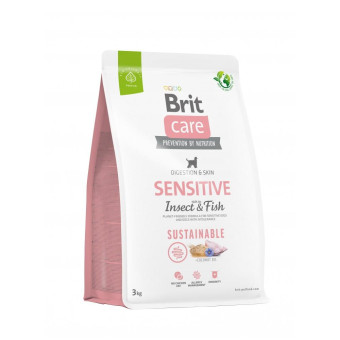 Brit Care Dog Sustainable Sensitive для собак с чувствительным пищеварением (рыба и насекомые) 3 кг