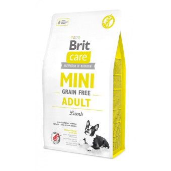 Brit Care GF Mini Сухой корм для взрослых собак миниатюрных пород, с ягненком, 2 кг