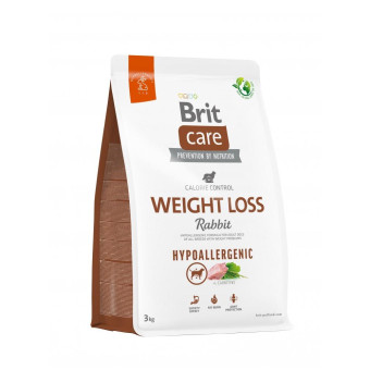 Brit Care Dog Hypoallergenic Weight Loss для собак с лишним весом, гипоаллергенный с кроликом 3 кг