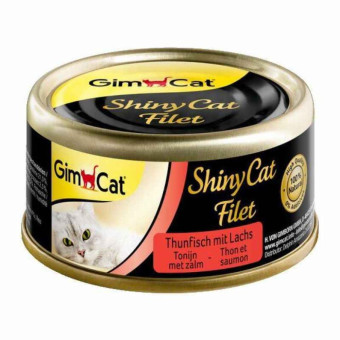 GimCat Shiny Cat Filet консервы для кошек, с тунцом и лососем 70 г