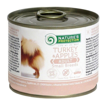 Nature's Protection Adult Small Breed Влажный корм для взрослых собак малых пород с индейкой 200г