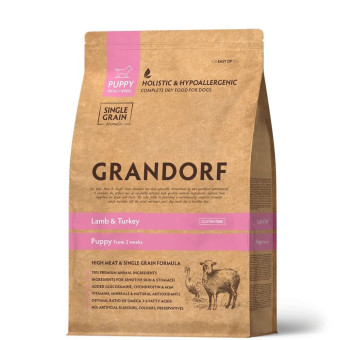 Grandorf Lamb & Turkey Puppy - гипоаллергенный корм с мясом ягненка и индейкой для щенков 1 кг