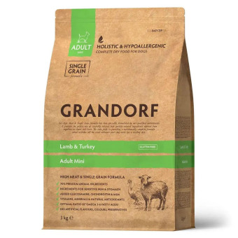 Grandorf DOG Lamb & Turkey Mini - сухой  корм для взрослых собак малых пород (на вес) 1 кг