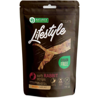 Nature's Protection Lifestyle Snack For Cats Soft Rabbit Strips Лакомство для кошек 75 г