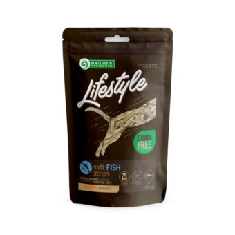 Nature's Protection Lifestyle Snack For Cats Soft Fish Strips Лакомство для кошек из рыбы 75 г