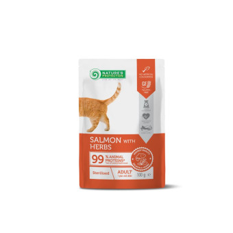 Nature’s Protection Adult Sterilised Salmon Влажный корм для стерилизованных кошек с лососем 100 г